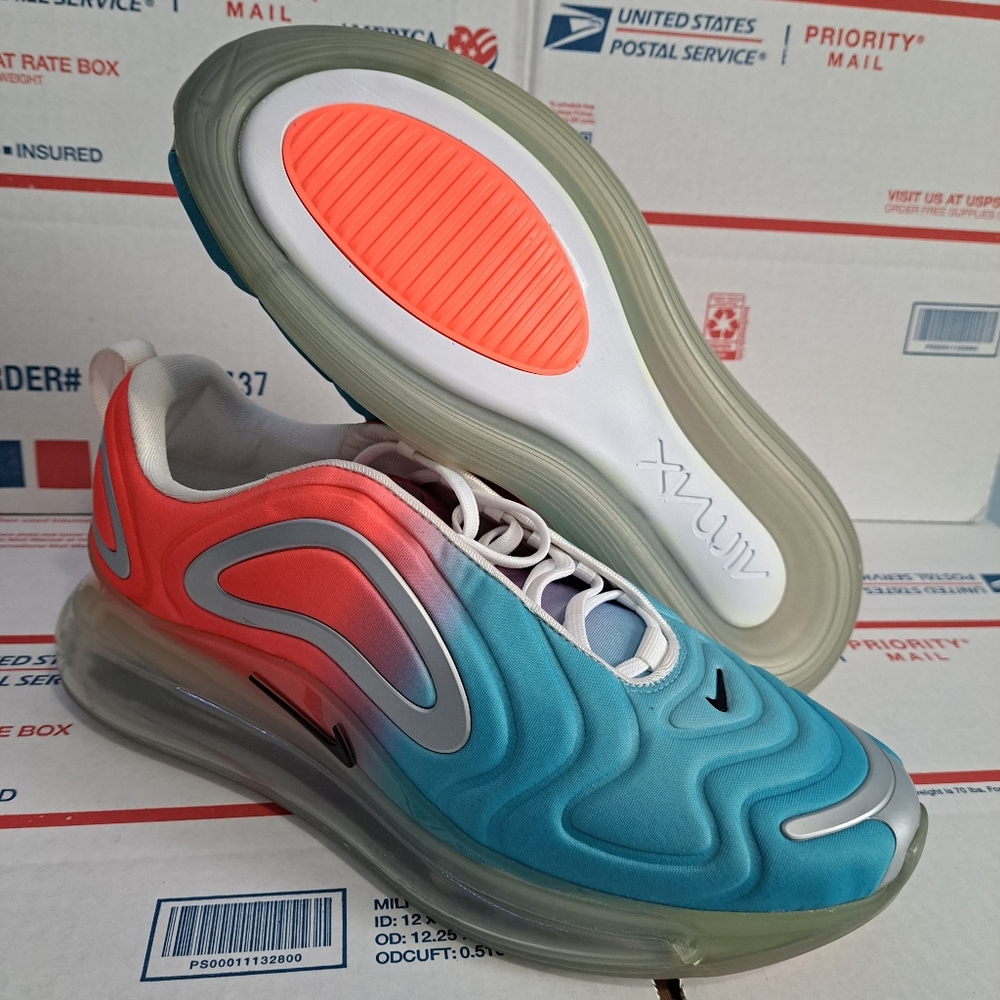 Nike Women's Air Max 720 'PINK SEA' AR9293-600 Lava Glow/Blue Fury Size 13.0 - Picture 5 of 6